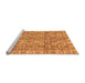 Sideview of Machine Washable Oriental Orange Traditional Area Rugs, wshabs734org