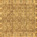 Square Oriental Brown Traditional Rug, abs734brn