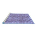 Sideview of Machine Washable Oriental Blue Traditional Rug, wshabs734blu