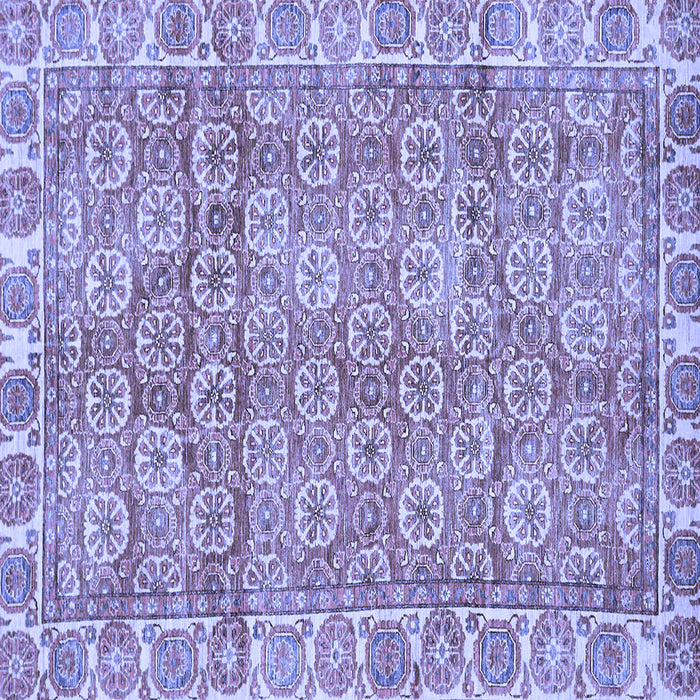 Square Oriental Blue Traditional Rug, abs734blu