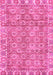 Machine Washable Oriental Pink Traditional Rug, wshabs734pnk