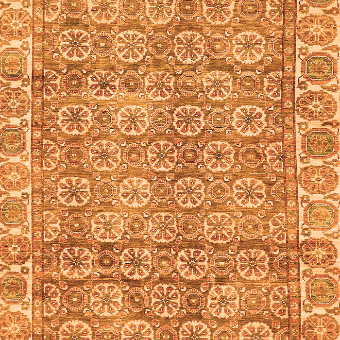 Machine Washable Oriental Orange Traditional Area Rugs, wshabs734org
