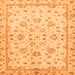 Square Oriental Orange Traditional Rug, abs735org