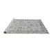 Sideview of Machine Washable Oriental Gray Traditional Rug, wshabs735gry