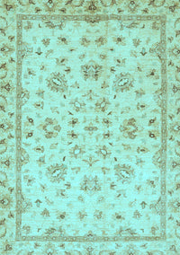 Oriental Light Blue Traditional Rug, abs735lblu