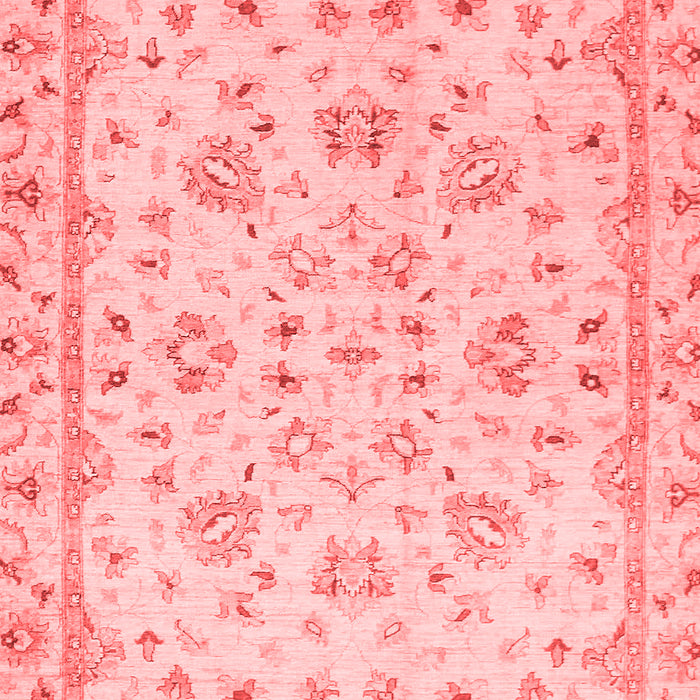 Machine Washable Oriental Red Traditional Rug, wshabs735red