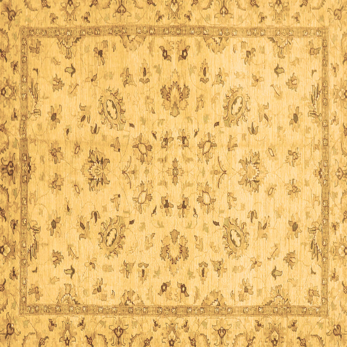 Square Oriental Brown Traditional Rug, abs735brn