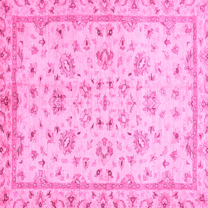 Square Oriental Pink Traditional Rug, abs735pnk