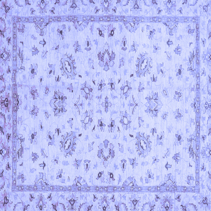 Square Oriental Blue Traditional Rug, abs735blu