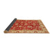 Sideview of Abstract Orange Oriental Rug, abs736