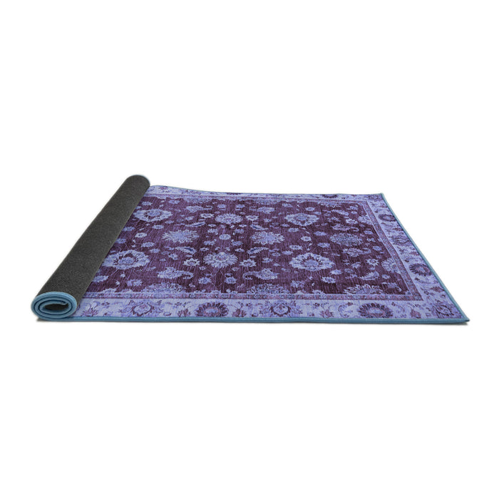 Sideview of Oriental Blue Traditional Rug, abs736blu