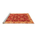 Sideview of Machine Washable Oriental Orange Traditional Area Rugs, wshabs736org