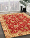 Machine Washable Abstract Orange Rug in a Family Room, wshabs736