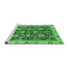 Sideview of Machine Washable Oriental Emerald Green Traditional Area Rugs, wshabs736emgrn