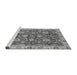 Sideview of Machine Washable Oriental Gray Traditional Rug, wshabs736gry