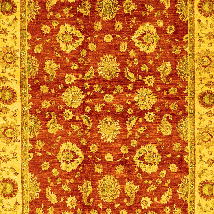 Oriental Yellow Traditional Rug, abs736yw