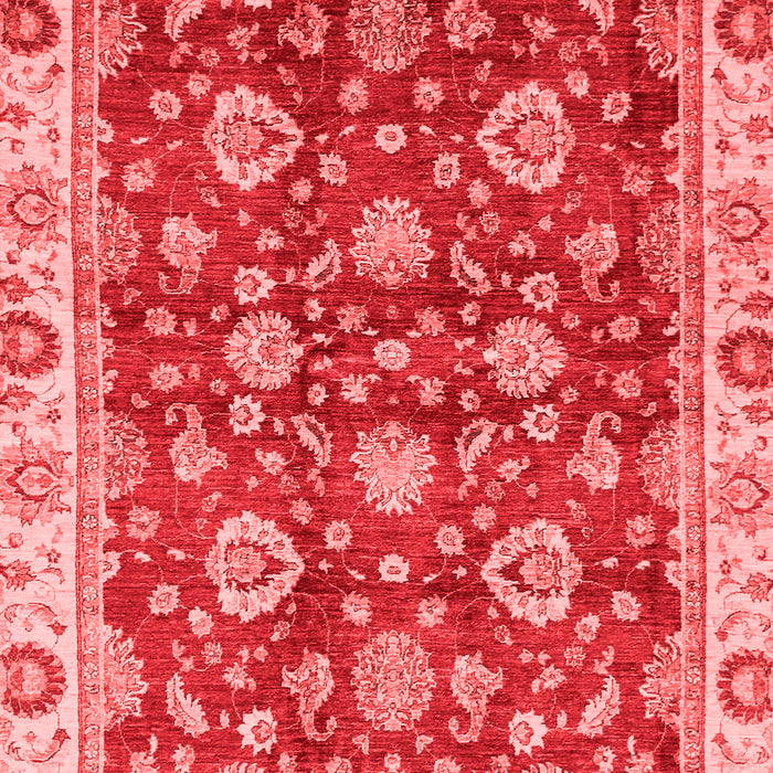 Machine Washable Oriental Red Traditional Rug, wshabs736red