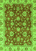 Machine Washable Oriental Green Traditional Area Rugs, wshabs736grn