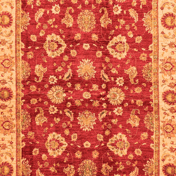 Machine Washable Oriental Orange Traditional Area Rugs, wshabs736org