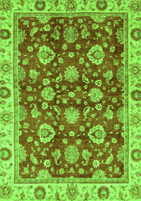 Oriental Green Traditional Rug, abs736grn