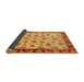 Sideview of Abstract Orange Red Oriental Rug, abs737