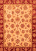 Machine Washable Oriental Orange Traditional Area Rugs, wshabs737org