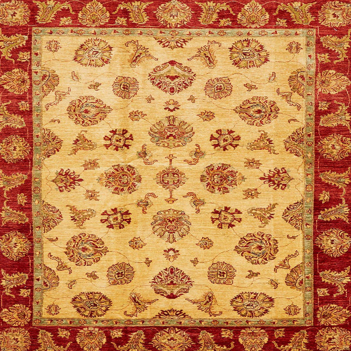 Square Machine Washable Abstract Orange Red Rug, wshabs737