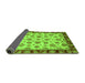 Sideview of Oriental Green Traditional Rug, abs737grn