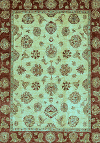 Oriental Light Blue Traditional Rug, abs737lblu