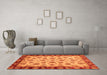 Machine Washable Oriental Orange Traditional Area Rugs in a Living Room, wshabs737org