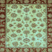 Square Oriental Light Blue Traditional Rug, abs737lblu