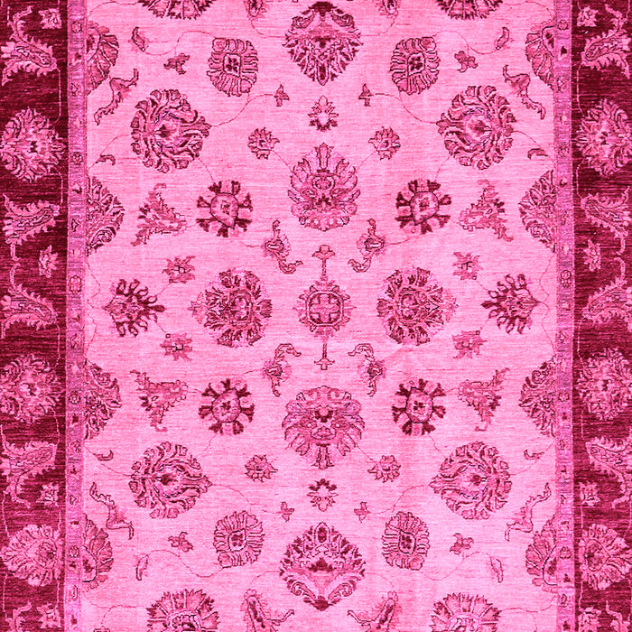 Machine Washable Oriental Pink Traditional Rug, wshabs737pnk