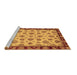 Sideview of Machine Washable Oriental Brown Traditional Rug, wshabs737brn