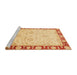 Sideview of Machine Washable Abstract Orange Rug, wshabs738