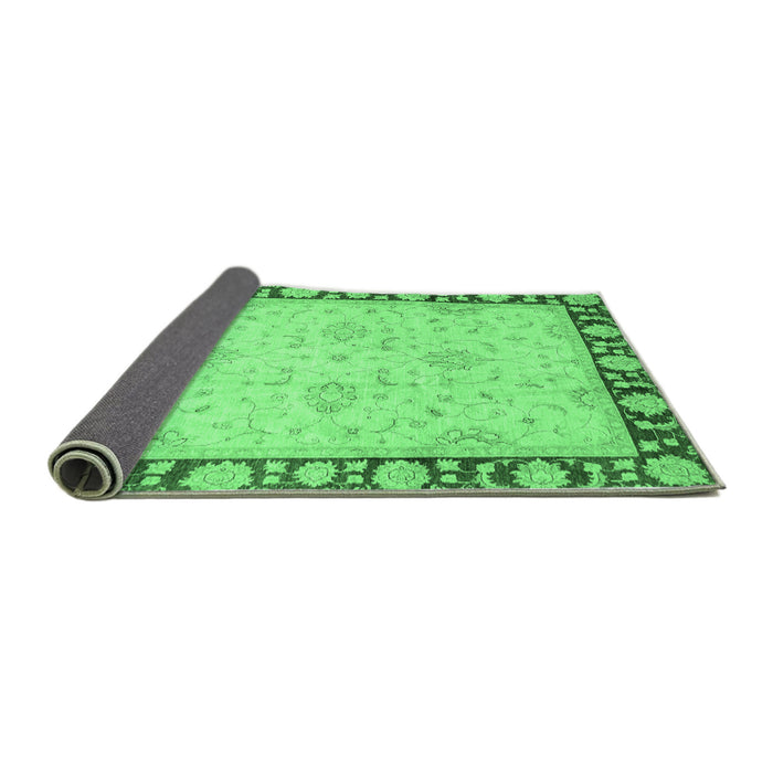 Sideview of Oriental Emerald Green Traditional Rug, abs738emgrn