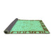 Sideview of Oriental Turquoise Traditional Rug, abs738turq