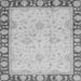 Square Oriental Gray Traditional Rug, abs738gry