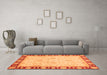 Machine Washable Oriental Orange Traditional Area Rugs in a Living Room, wshabs738org