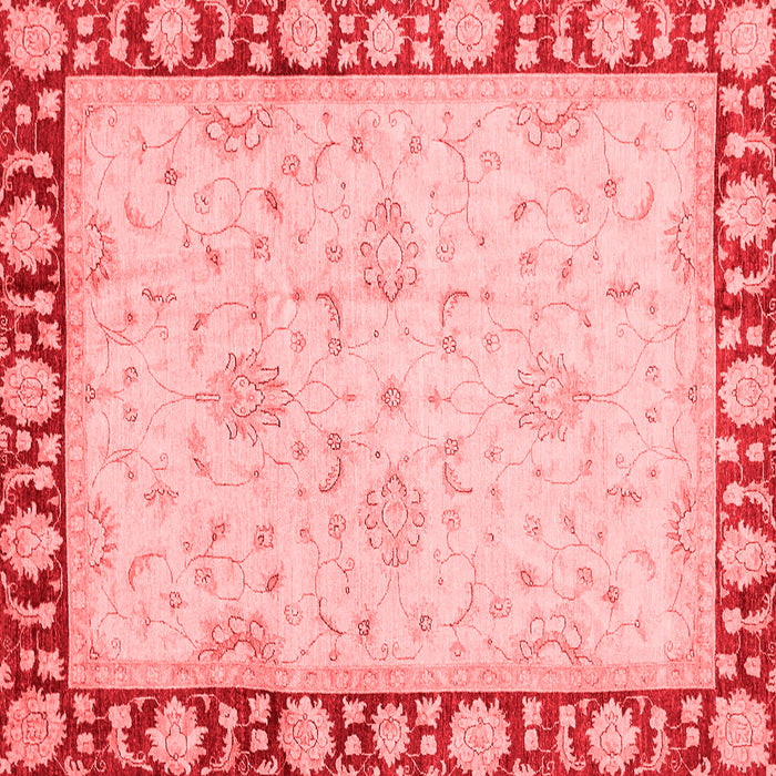 Machine Washable Oriental Red Traditional Rug, wshabs738red