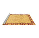 Sideview of Machine Washable Oriental Brown Traditional Rug, wshabs738brn