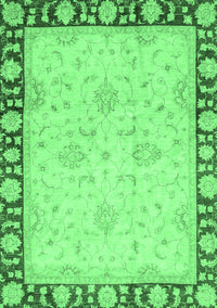 Oriental Emerald Green Traditional Rug, abs738emgrn