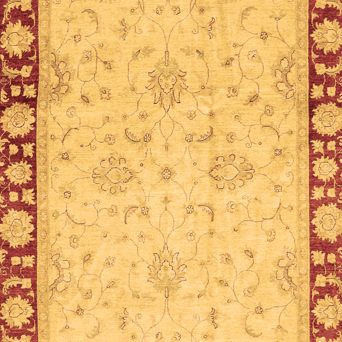 Machine Washable Oriental Brown Traditional Rug, wshabs738brn
