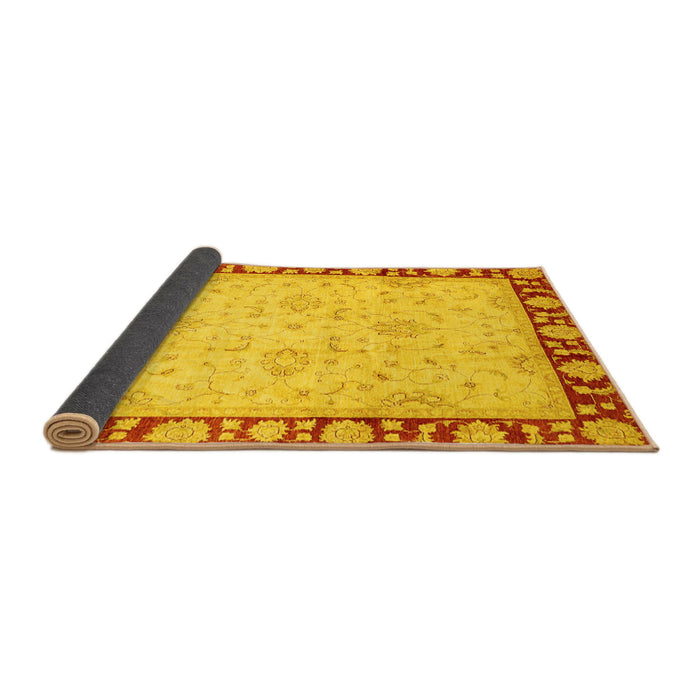 Sideview of Oriental Yellow Traditional Rug, abs738yw