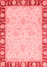 Oriental Red Traditional Area Rugs