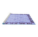 Sideview of Machine Washable Oriental Blue Traditional Rug, wshabs738blu