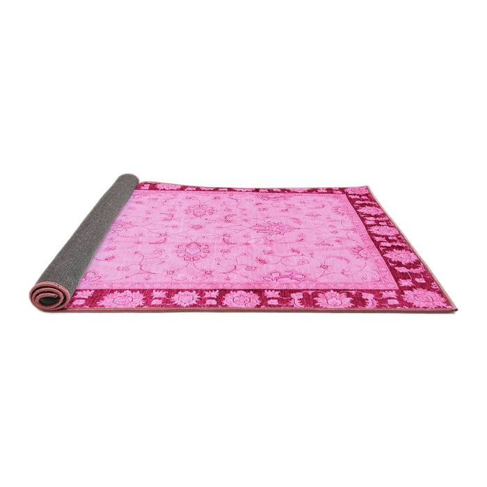 Sideview of Oriental Pink Traditional Rug, abs738pnk