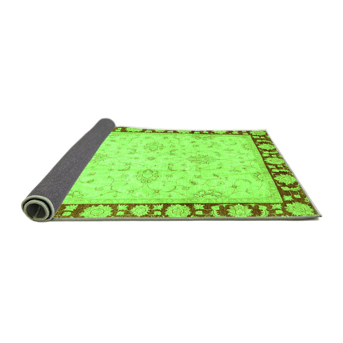 Sideview of Oriental Green Traditional Rug, abs738grn