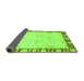 Sideview of Oriental Green Traditional Rug, abs738grn