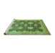 Sideview of Machine Washable Oriental Turquoise Traditional Area Rugs, wshabs739turq