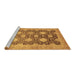 Sideview of Machine Washable Oriental Brown Traditional Rug, wshabs739brn